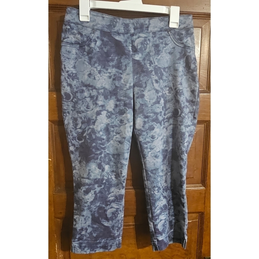 Denver Hayes Mia Blue Dyed Print Pants